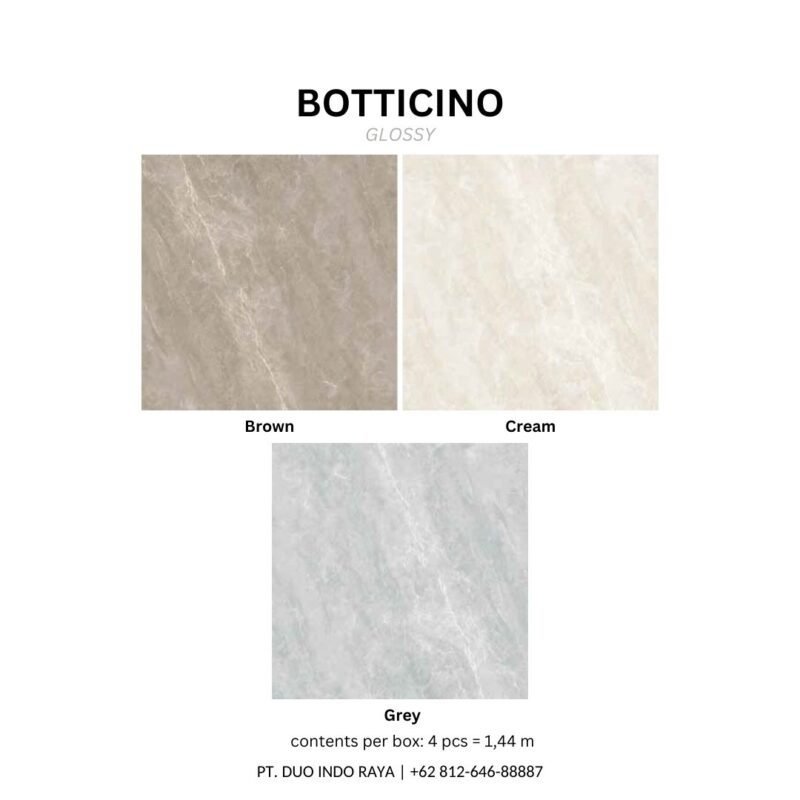 30 - Infiniti Granite Tile Botticino 60x60 Glossy Brown, Cream, Grey