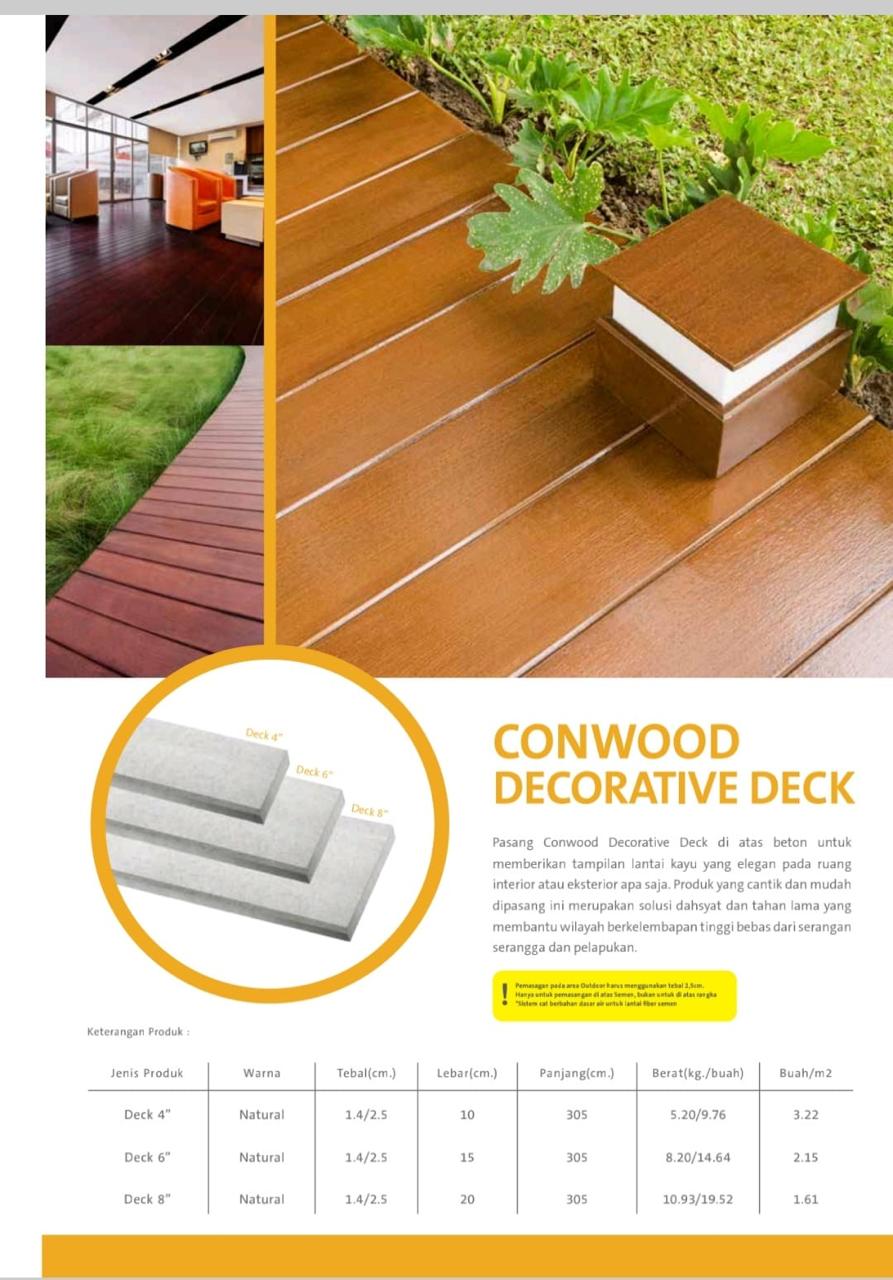 Conwood Decorative Deck - PT. Duo Indo Raya, Bali